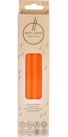 MEHRWEG-TRINKHALME Silikon 10 mm/19 cm orange